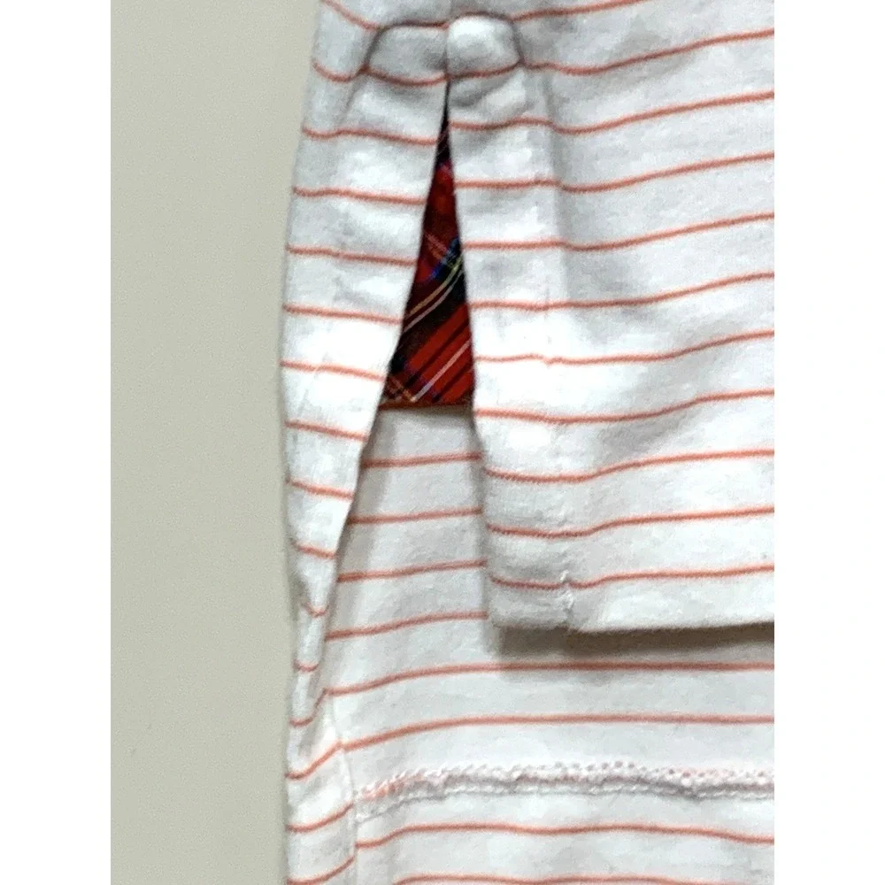 Polo Golf Ralph Lauren Shirt Mens XL White Red Pinstripe Peruvian Cotton Stretch